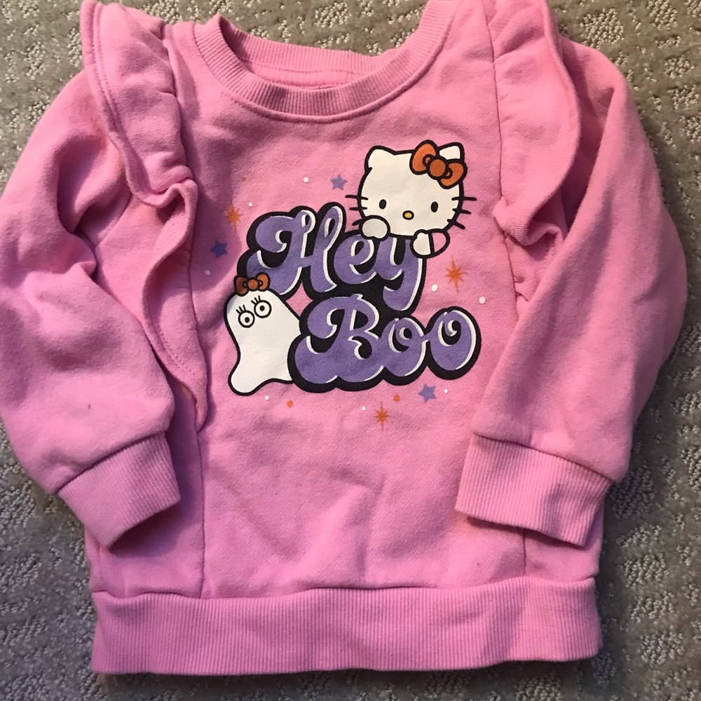 Hello Kitty Pink Crewneck Sweatshirt Glow in the Dark